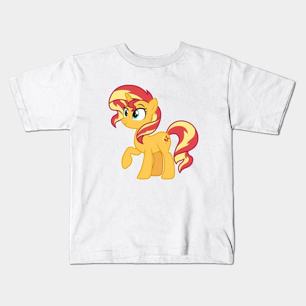 Mirror Magic Sunset Shimmer pony 4 Kids T-Shirt by CloudyGlow